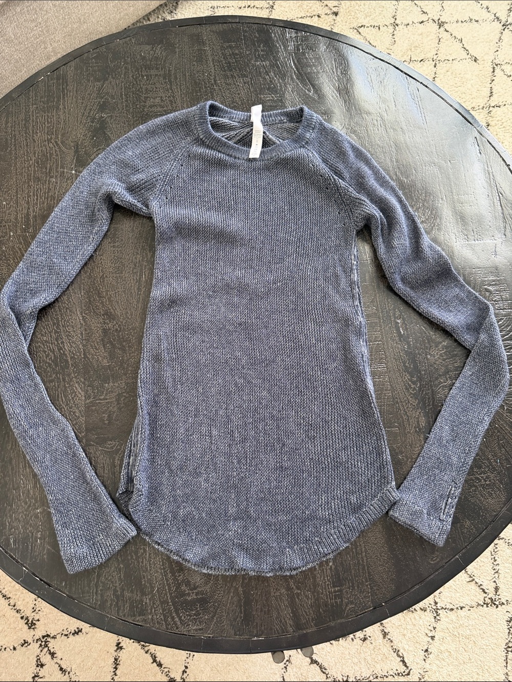 lululemon athletica Heather Navy Long-Sleeve Crew Knit Top
